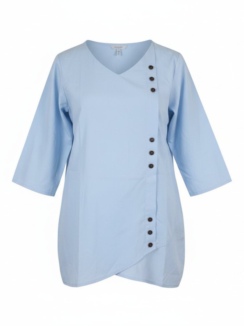 Unbranded L Blue Pullover 3/4 sleeves decorated with buttons‎ No tags